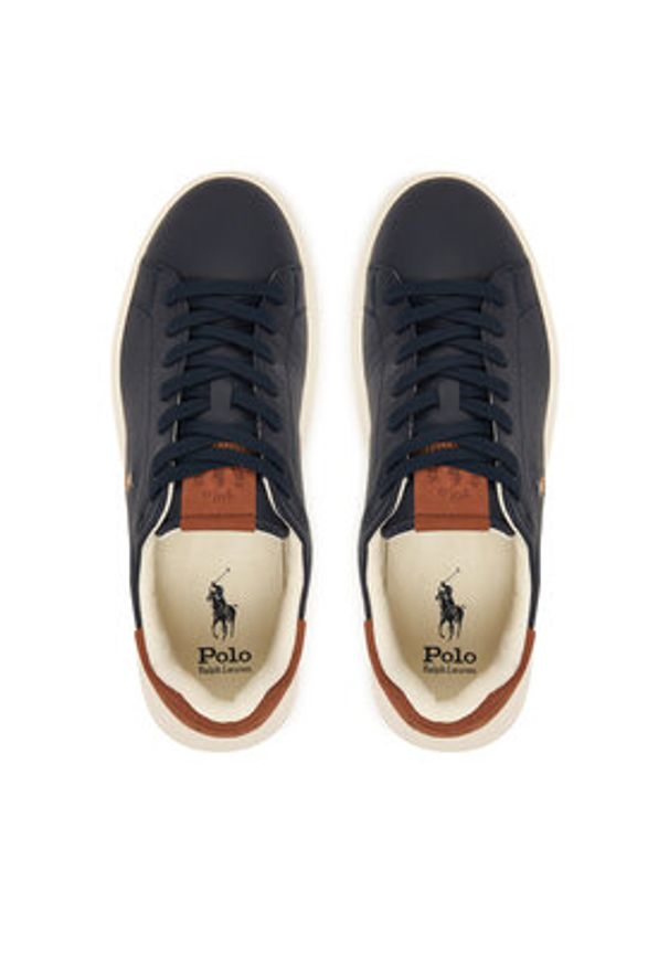 Polo Ralph Lauren Sneakersy 809P07170002 Granatowy. Kolor: niebieski. Materiał: skóra