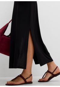 bonprix - Sukienka z dżerseju z lejącej mieszanki wiskozy z elastanem. Kolekcja: petite. Kolor: czarny. Materiał: wiskoza, jersey, elastan #3