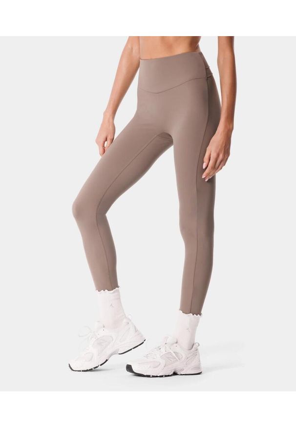 Legginsy sportowe dla kobiet z kopertowym tyłem Carpatree Balletcore. Stan: podwyższony. Kolor: szary. Sport: fitness