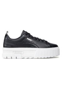 Buty Puma Mayze Classic W 384209 03 czarne. Okazja: na co dzień. Kolor: czarny. Materiał: materiał, skóra