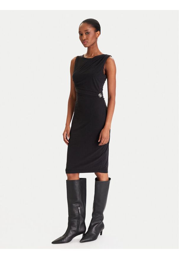 Guess Sukienka codzienna W5YK27 KAQL2 Czarny Regular Fit. Okazja: na co dzień. Kolor: czarny. Typ sukienki: proste. Styl: casual
