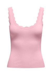 JDY Top Nanna 15290585 Różowy Slim Fit. Kolor: różowy. Materiał: wiskoza #4