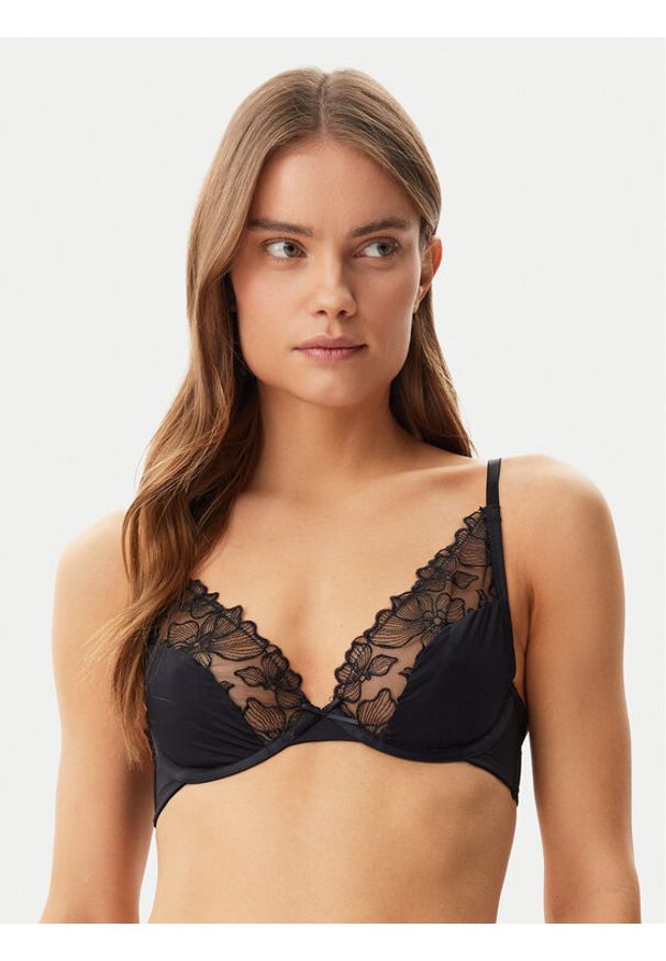 Hunkemöller Biustonosz z fiszbiną Jemima 301078 Czarny. Kolor: czarny. Materiał: syntetyk