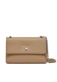 Calvin Klein Torebka Re-Lock Ew Conv Crossbody K60K611084 Brązowy. Kolor: brązowy. Materiał: skórzane #1