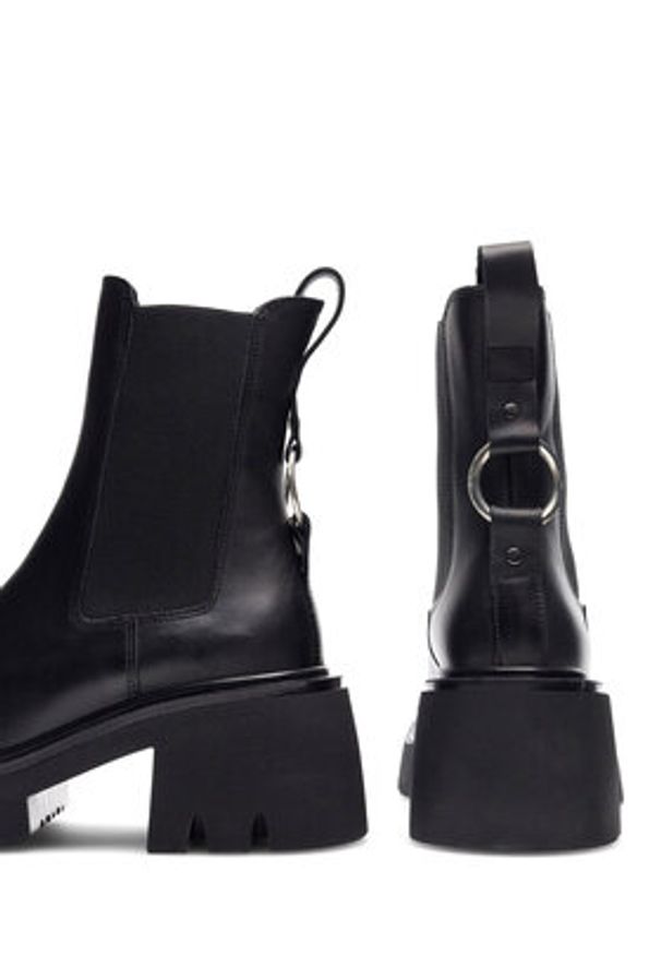 Badura Botki 8108 Czarny. Kolor: czarny. Materiał: skóra