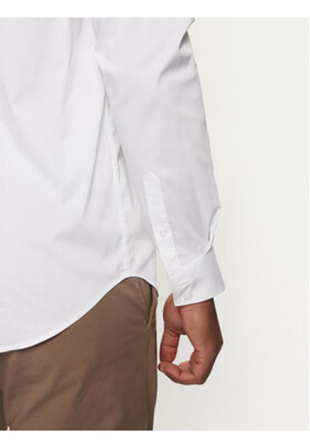 Guess Koszula Sunset M1YH20 W7ZK1 Biały Slim Fit. Kolor: biały. Materiał: bawełna