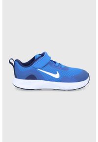 Nike Kids Buty. Nosek buta: okrągły. Zapięcie: rzepy. Kolor: niebieski. Materiał: guma