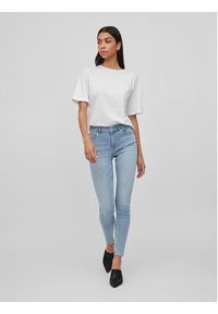 Vila Jeansy Sarah 14082133 Niebieski Skinny Fit. Kolor: niebieski