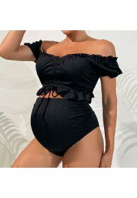 Intica - Strój ciążowy dwuczęściowy do pływania dla przyszłych mam Nila. Kolekcja: moda ciążowa. Kolor: czarny. Materiał: materiał #1