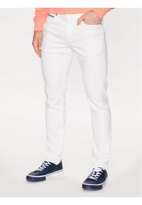 TOMMY HILFIGER - Tommy Hilfiger Jeansy Houston MW0MW31391 Biały Slim Fit. Kolor: biały #1