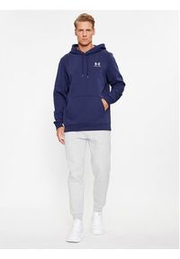 Under Armour Bluza Ua Essential Fleece Hoodie 1373880 Granatowy Loose Fit. Kolor: niebieski. Materiał: bawełna #5