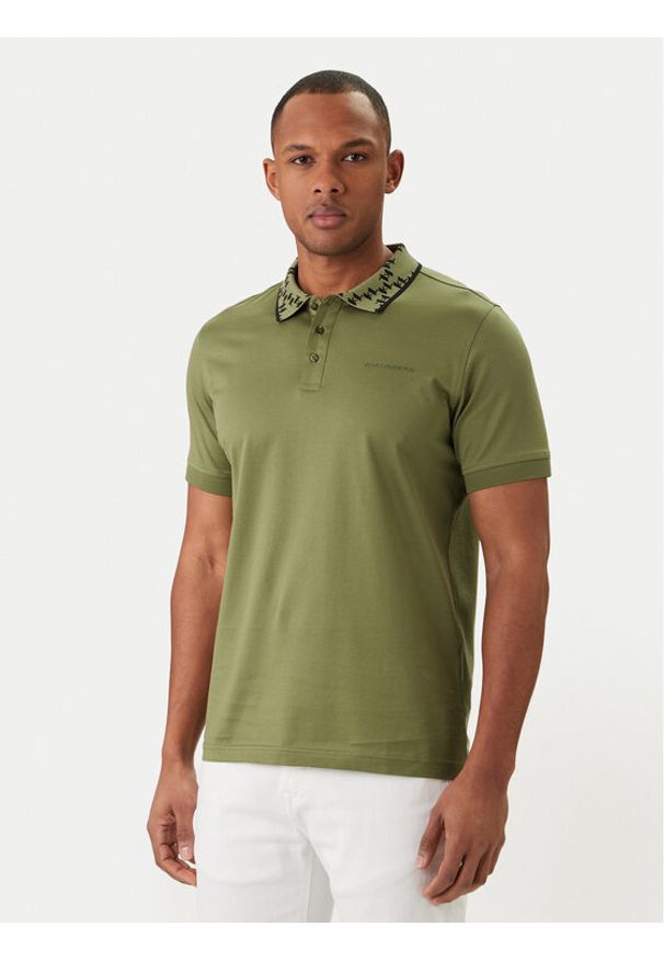 Karl Lagerfeld - KARL LAGERFELD Polo 745010 562200 Zielony Regular Fit. Typ kołnierza: polo. Kolor: zielony. Materiał: bawełna