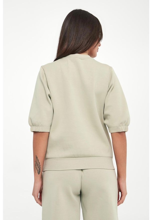 Armani Exchange - Bluza damska z krótkim rękawem ARMANI EXCHANGE. Długość rękawa: krótki rękaw. Długość: krótkie