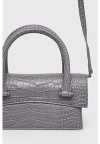 Patrizia Pepe torebka skórzana kolor szary. Kolor: szary. Materiał: skórzane #6