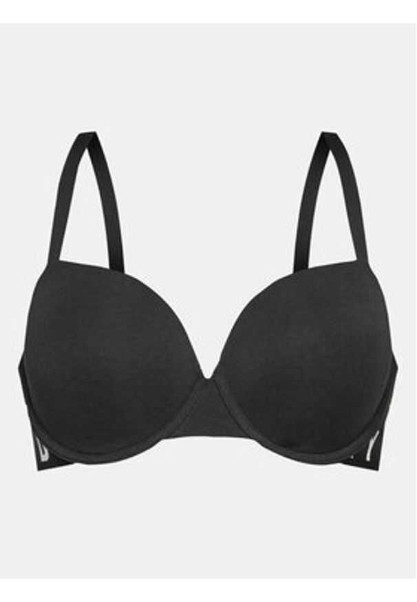 DKNY Biustonosz z fiszbiną DK7511 Czarny. Kolor: czarny. Materiał: bawełna