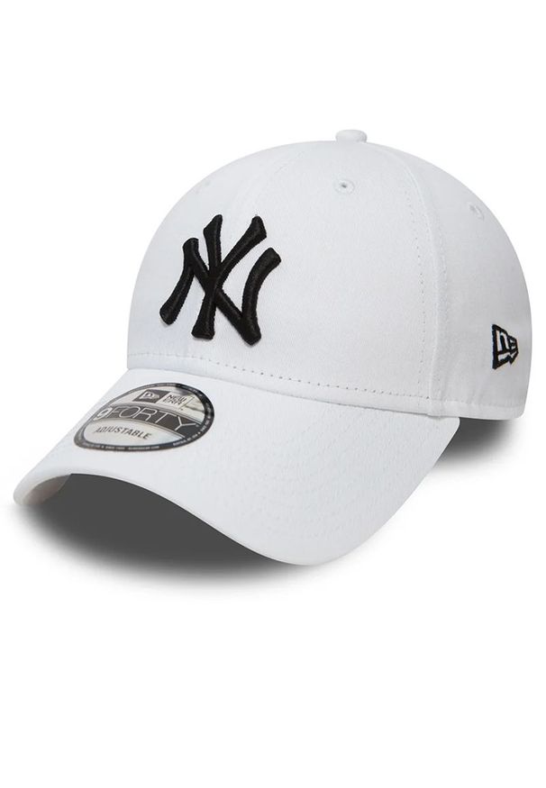 Czapka New Era 9Forty New York Yankees 10745455 - biała. Kolor: biały. Materiał: bawełna, materiał. Styl: sportowy, klasyczny