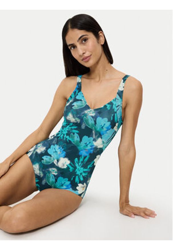 Triumph Strój kąpielowy Summer Fleur 10222342 Niebieski. Kolor: niebieski. Materiał: syntetyk