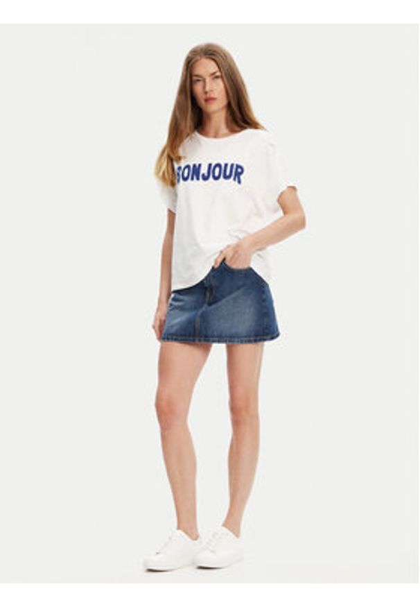 United Colors of Benetton - United Colors Of Benetton Spódnica jeansowa 4AW7D004U Niebieski Regular Fit. Kolor: niebieski. Materiał: bawełna