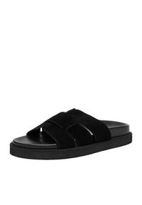 Gino Rossi - GINO ROSSI Klapki C-LB-P2170 Czarny. Kolor: czarny. Materiał: skóra, zamsz #3