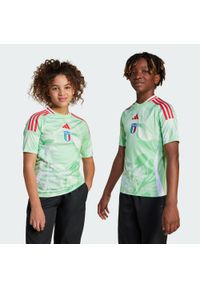 Adidas - Koszulka Italy 25 (Women's Team) Away Kids. Kolor: zielony. Materiał: materiał