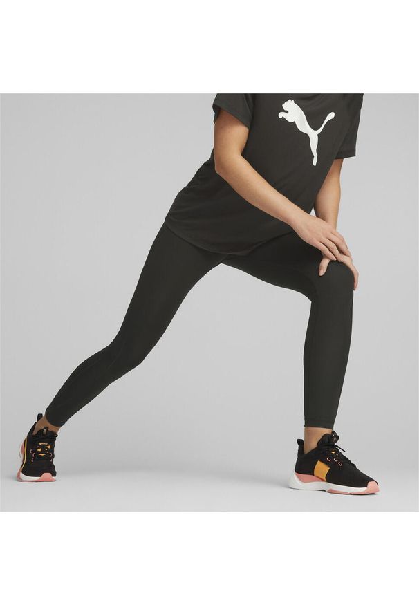 Spodnie treningowe damskie Puma Evostripe. Kolor: czarny. Materiał: dresówka