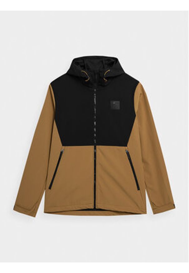 4f - 4F Kurtka softshell 4FAW23TSOFM155 Brązowy Regular Fit. Kolor: brązowy. Materiał: syntetyk