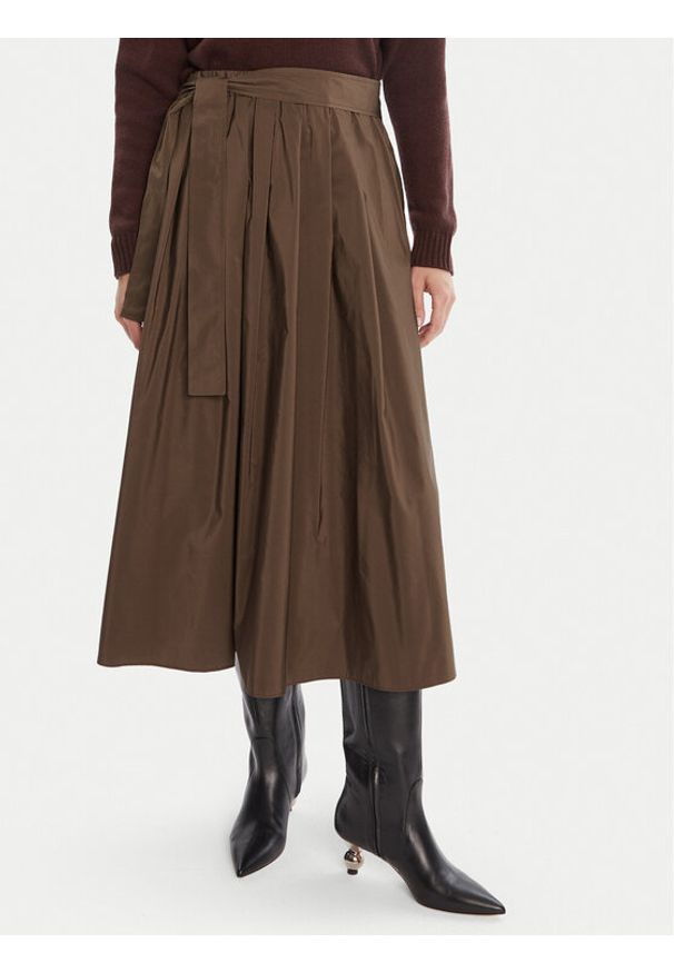 Weekend Max Mara Spódnica trapezowa Zarda 2525106031 Brązowy Regular Fit. Kolor: brązowy. Materiał: bawełna