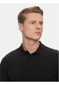 BOSS Polo Plisy 50536609 Czarny Regular Fit. Typ kołnierza: polo. Kolor: czarny. Materiał: bawełna