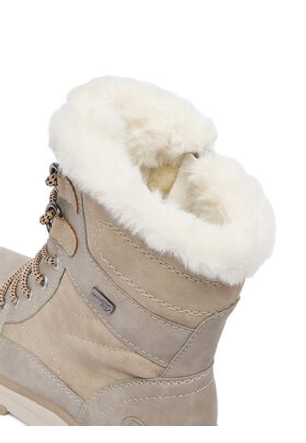 Remonte Trzewiki CEO-D2B73-40 Beżowy. Kolor: beżowy. Materiał: nubuk, skóra