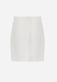 Renee - Biała Ołówkowa Spódnica VICES w Stylu Basic Fretima. Okazja: na co dzień, na komunię. Kolor: biały. Materiał: dzianina. Styl: casual, elegancki #7