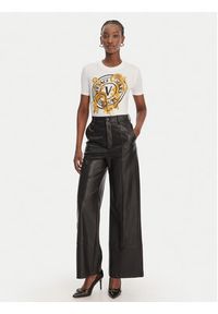 Versace Jeans Couture T-Shirt 80HAHE01 CJ02E Biały Slim Fit. Kolor: biały. Materiał: bawełna #2