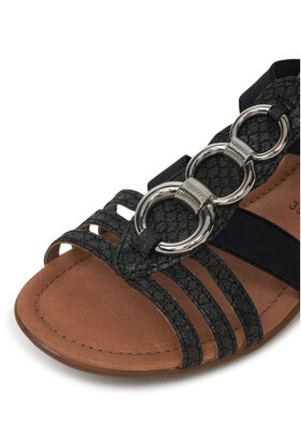 Remonte Sandały R3605-45 Czarny. Kolor: czarny. Materiał: materiał, syntetyk