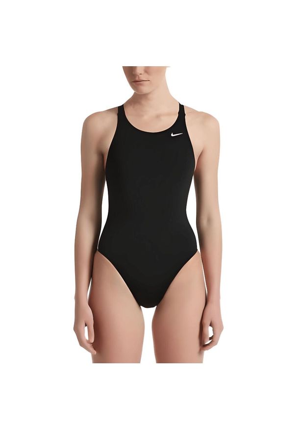 Strój pływacki jednoczęściowy damski Nike Hydrastrong Solid Fastback. Kolor: czarny