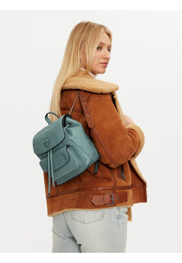 Guess Plecak HWPG93 49310 Turkusowy. Kolor: turkusowy. Materiał: skóra