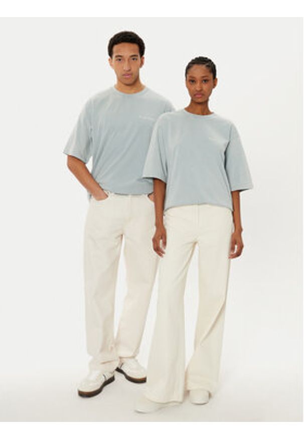 Filling Pieces T-Shirt Unisex 7441378 Zielony Boxy Fit. Kolor: zielony. Materiał: bawełna