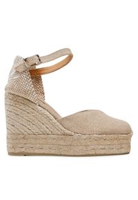 Castañer Espadryle Chiarita/8ED/002 022206-2017-35 Beżowy. Kolor: beżowy. Materiał: materiał