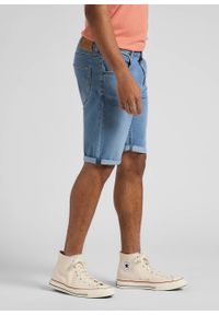 Lee - LEE 5 PKT SHORT MĘSKIE SZORTY KRÓTKIE SPODENKI JEANSOWE MID NELSON L73EMGLZ 112145566. Materiał: jeans. Długość: krótkie #5