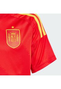 Adidas - Koszulka Spain 24 Home Kids. Kolor: czerwony. Materiał: materiał. Sport: piłka nożna