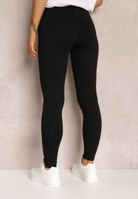 Renee - Czarne Legginsy Cirino. Okazja: na co dzień. Kolor: czarny. Materiał: bawełna. Styl: casual, elegancki