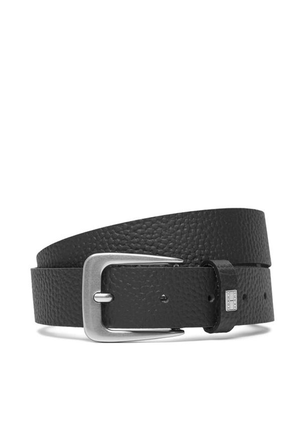 Tommy Jeans Pasek Damski Tjw Heritage Leather Belt 3.0 AW0AW17586 Czarny. Kolor: czarny. Materiał: skóra