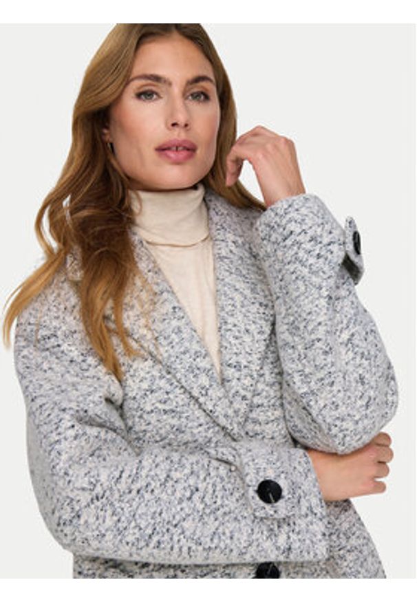 only - ONLY Płaszcz wełniany Sophia 15321880 Szary Relaxed Fit. Kolor: szary. Materiał: syntetyk