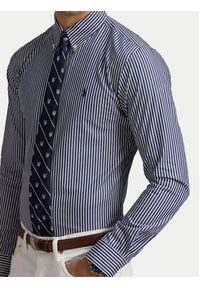 Polo Ralph Lauren Koszula 710929346017 Niebieski Custom Fit. Typ kołnierza: polo. Kolor: niebieski. Materiał: bawełna #4