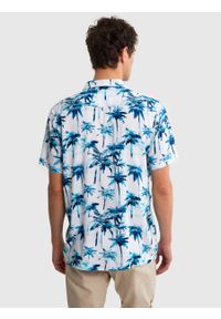 Big-Star - Koszula męska z motywem hawajskim Hawaniso 401. Okazja: na plażę. Typ kołnierza: kolnierz wykładany. Kolor: niebieski. Materiał: tkanina, wiskoza. Wzór: nadruk. Sezon: lato. Styl: wakacyjny #5