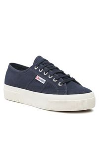 Superga Tenisówki 2740 Platform S21384W Granatowy. Kolor: niebieski. Materiał: materiał. Obcas: na platformie