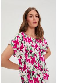 MOODO - Koszula z krótkimi rękawami fuksjowa. Materiał: wiskoza. Długość rękawa: krótki rękaw. Długość: krótkie #1