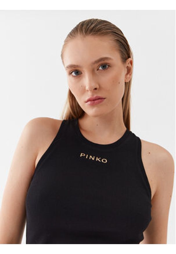 Pinko Top 100822 A15E Czarny Regular Fit. Kolor: czarny. Materiał: bawełna