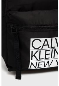 Calvin Klein Plecak męski kolor czarny duży z nadrukiem. Kolor: czarny. Materiał: poliester. Wzór: nadruk