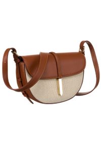 Listonoszka damska Peterson PTN CAN-03 brązowa. Kolor: brązowy. Materiał: skórzane. Styl: elegancki