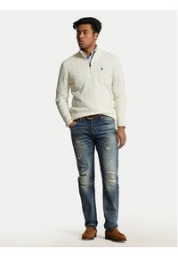 Polo Ralph Lauren Sweter 710876766001 Écru Regular Fit. Typ kołnierza: polo. Materiał: wełna #4