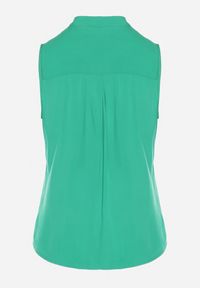 Born2be - Zielona Wiskozowa Koszula Ozdobiona Kieszeniami Lumevare. Okazja: na co dzień. Kolor: zielony. Materiał: wiskoza. Wzór: aplikacja. Styl: elegancki, casual #5